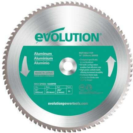 Evolution Schneidscheibe Aluminium mit 80 Zähnen 355mm