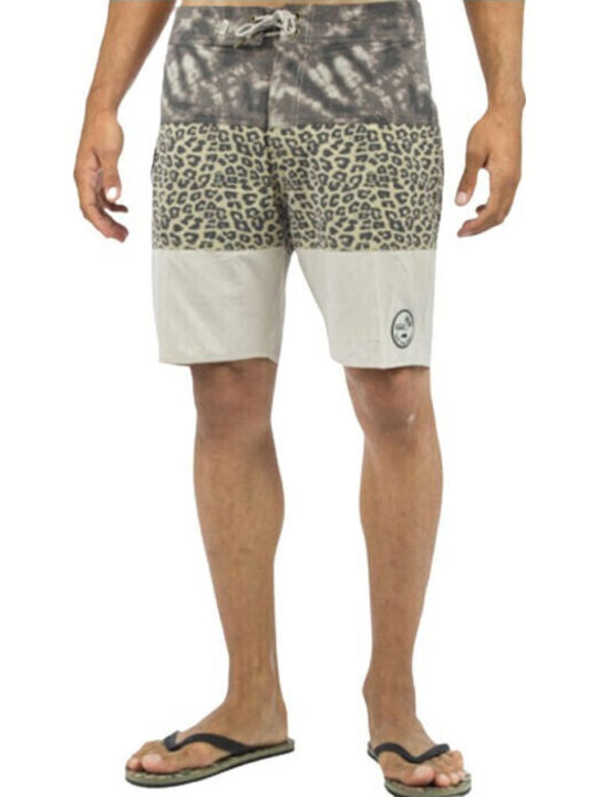 Panel Boardshort Men's Swimwear Shorts Pirate Black/rubber with Patterns
