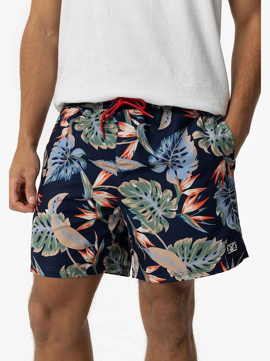 Tiffosi Herren Badebekleidung Shorts Blue Blumen