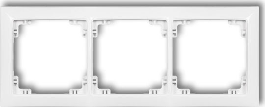 Karlik Switch Frame Vertical and Horizontal Installation in White Color DRSO-3