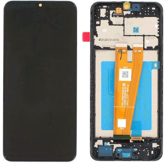 Ersatzbildschirm Incell mit Touch-Mechanismus und Rahmen für Samsung Galaxy A04S Schwarz