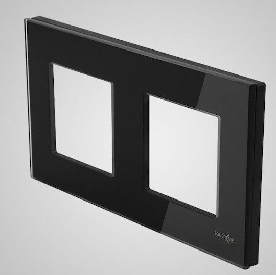Touchme Schalterrahmen 2-fach in Schwarz Farbe TM716B