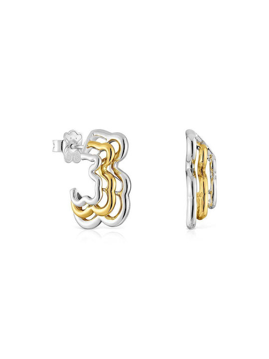 Tous Earrings made of Silver Gold Plated