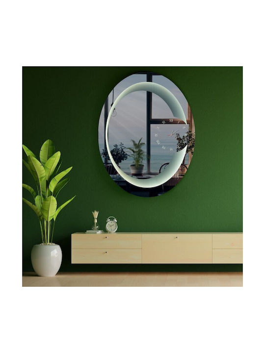 Ploumatos Wall Clock Mirror Bronze 115x75cm Various Colors)