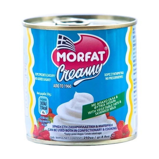 Morfat Κρέμα Σαντιγί Creamy Χωρίς Προσθήκη Ζάχαρης 250gr