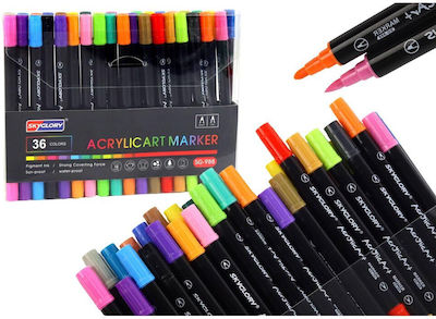 Aria Trade Drawing Markers Double Tip Set 36 Colors