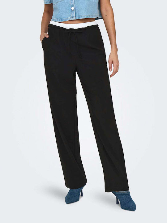 Only Women's Fabric Trousers Black