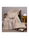 Aslanis Home Ριχτάρι Τριθέσιου Καναπέ Chenille 180x300εκ. Γκρι / Εκρού