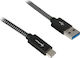 Sharkoon USB 3.1 Cablu USB-C bărbătesc - USB-A de sex masculin Negru 0.5m