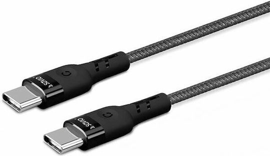 Savio USB 2.0 Cable USB-C Male - USB-C 60W Black 2m CL-151