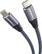 PremiumCord Regular USB 2.0 Cablu USB-C bărbătesc - USB-C 60W Negru 0.5m (ku31cr05)