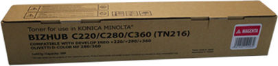 Compatible Toner for Laser Printer Olivetti TN216M, TN319M Magenta