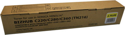 Compatible Toner for Laser Printer Olivetti TN216Y, TN319Y Black