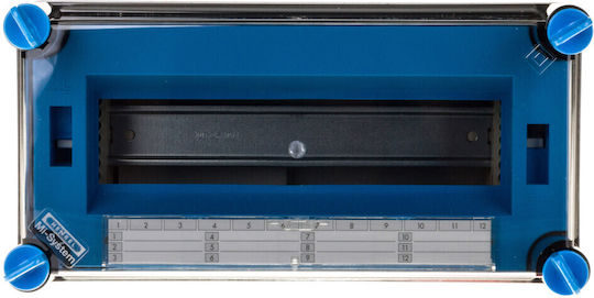Hensel Wall mounted Waterproof 12-Elements Fuse Box with 1 Row