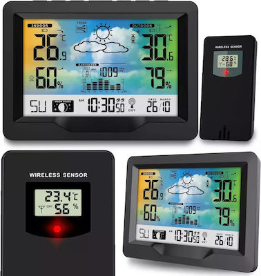 Berdsen 390100 Wireless Digital Weather Station Tabletop Black