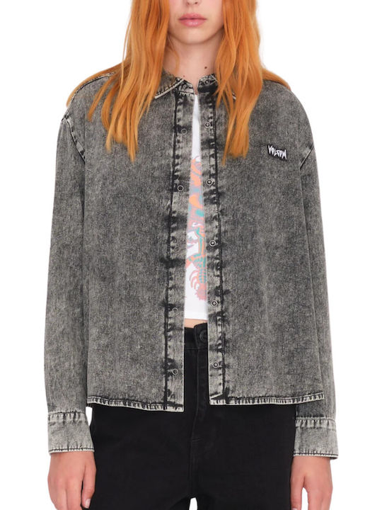 Asphalt Shirt Mânecă lungă Femei Denim Cămașă Asphalt