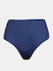 Costum de baie Brazil Slip Rock Club Everblue Bikini inferioare Talie înaltă Fit regulat Lycra