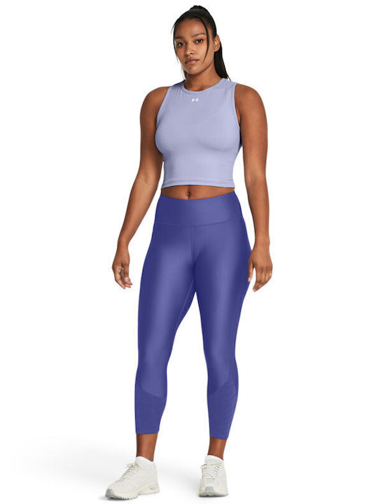 Training Women's Cropped High Waist Purple Leggings