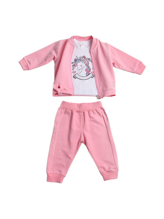 Dreams Kids Sweatpants Set Rose 3pcs