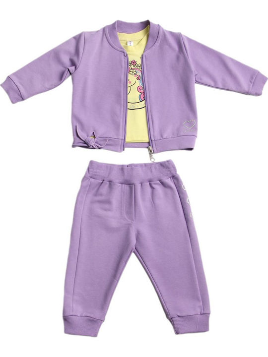 Kids Tracksuits Pink 3 Pieces Unicorn