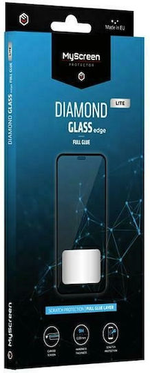 Diamond Antenna Full Glue Full Face Tempered Glass Μαύρο (Realme C53)