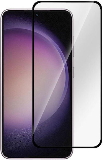 eSTUFF Full Glue Full Face Tempered Glass Black (Galaxy S24+)