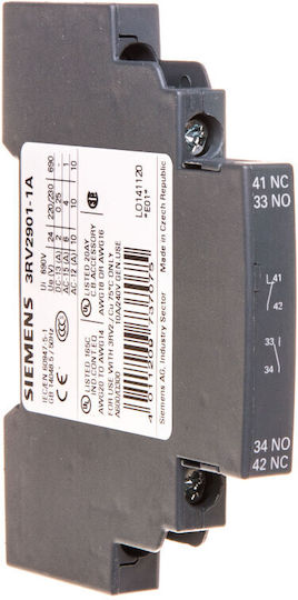 Siemens Επαφή Διακόπτη Ηλεκτρολογικού Πίνακα 3RV2901-1A
