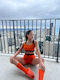 Women's Bra without Padding Orange