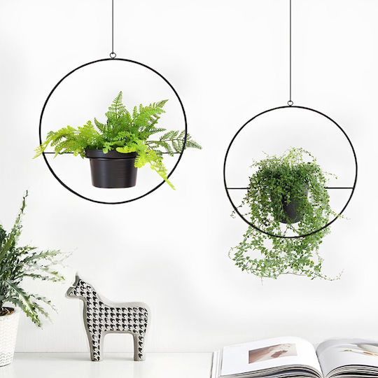 Megapap Set 2 Planters Metal Black Megapap Set 2 Planters Metal Black