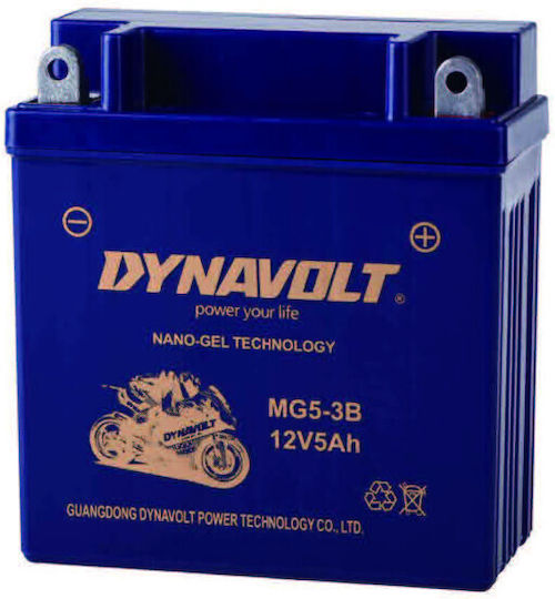 Dynavolt Nano GEL Baterie Motocicleta cu Capacitatea 5Ah