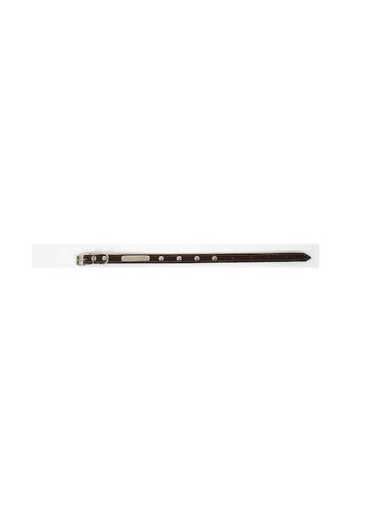 Ikaros Hundehalsband Leder in Braun Farbe 35mm
