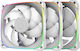 Geometric Future Squama Case Fan 120mm (2000rpm) με Λευκό Φωτισμό και Σύνδεση 4-Pin PWM 3τμχ Λευκό