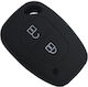 Car Key Cover Case made of with 2 Buttons for Renault / Nissan / Opel in Black Color