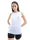 Venimo Women's Athletic Blouse Sleeveless White