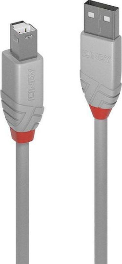 Lindy USB 2.0 Cablu USB-A - USB-B Gri 0.5m 36681