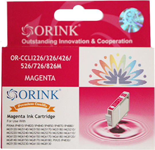 Orink Συμβατό Μελάνι Εκτυπωτή InkJet Canon CLI526 9ml Ματζέντα 1τμχ