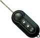 Foldable Car Key Shell with Blade with 3 Buttons for Fiat