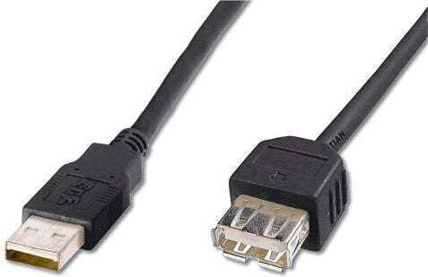 PremiumCord USB 2.0 Kabel USB-A-Stecker - USB-A-Buchse Schwarz 1m kupaa1bk