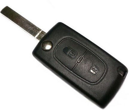 Foldable Car Key Shell with Blade with 2 Buttons for Citroen / Peugeot / Fiat