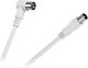 Cabletech Καλώδιο Κεραίας Coax male - Coax female Λευκό 5m (KPO2740F-5) 1τμχ