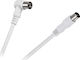 Cabletech Καλώδιο Κεραίας Coax male - Coax female Λευκό 10m (KPO2740F-10) 1τμχ