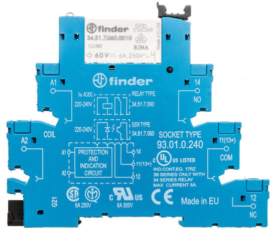 Finder Ρελέ 6A 38.51.0.240.0060