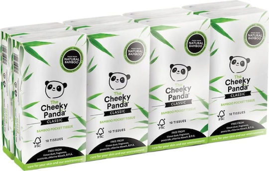 The Cheeky Panda 8 Πακέτα Χαρτομάντηλα Τσέπης (10τμχ/Πακέτο)