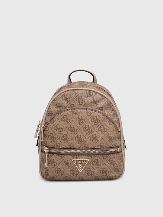 Rucsac Guess pentru femei, culoare bej, model mic, cu model