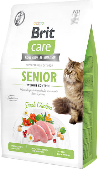 Brit Care Dry Food Grain-Free for Senior Cats with Chicken 0.4kg