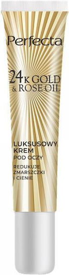 Perfecta 24k Aur & Ulei de Trandafir Crema de Ochi Antirid Luxoasă 15ml