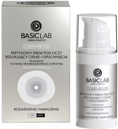 BasicLab Κρέμα Ματιών για Μαύρους Κύκλους , Σακούλες , Λάμψη & Ενυδάτωση 15ml
