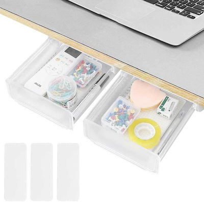 Διάφανο Plastic Desktop Drawer 17x7.2x20cm White