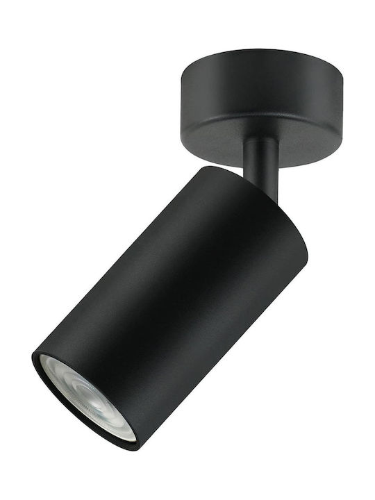 Maclean Energy Single Spot with Socket GU10 in Black Color