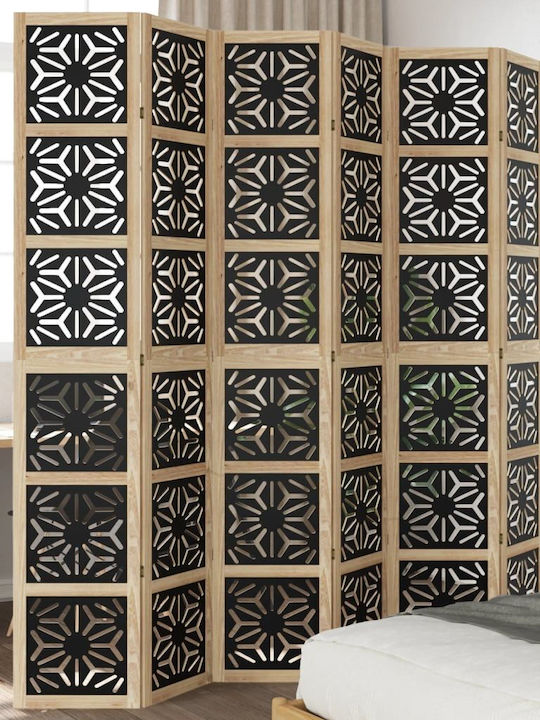 vidaXL Decorativ Paravan Lemn cu 6 Panouri 210x220cm